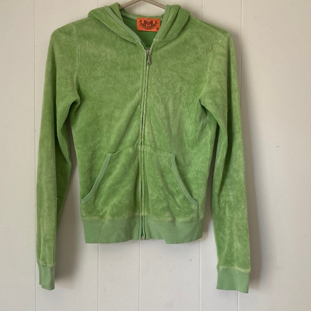 Juicy Couture Light Green Velour Hoodie